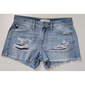 KanCan Cut-Off Denim Distressed Shorts